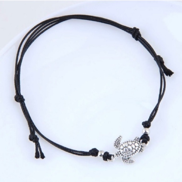 BLACK TURTLE STRING ANKLE JEWELRY - Picture 4 of 4